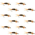 Double Bead Prince Nymph Fly Fishing Flies - 12 Flies Hook Size 12