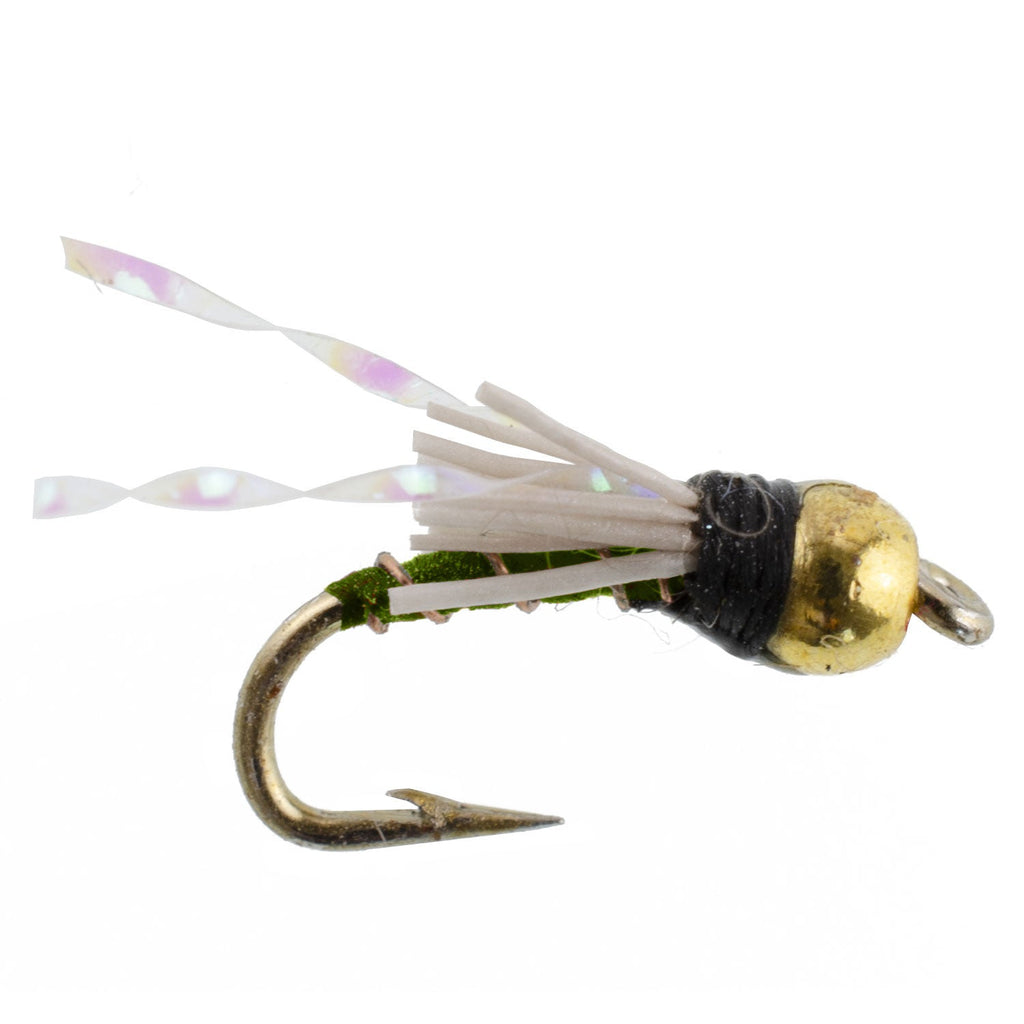 Beadhead Olive 3 Dollar Dip Serendipity Nymph - 6 Flies Size 16