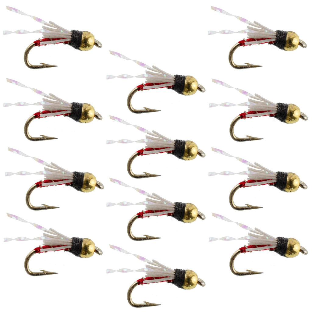 Beadhead Red 3 Dollar Dip Serendipity Nymph - 1 Dozen Flies Size 18