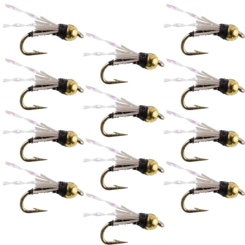 Beadhead Black 3 Dollar Dip Serendipity Nymph - 1 Dozen Flies Size 16