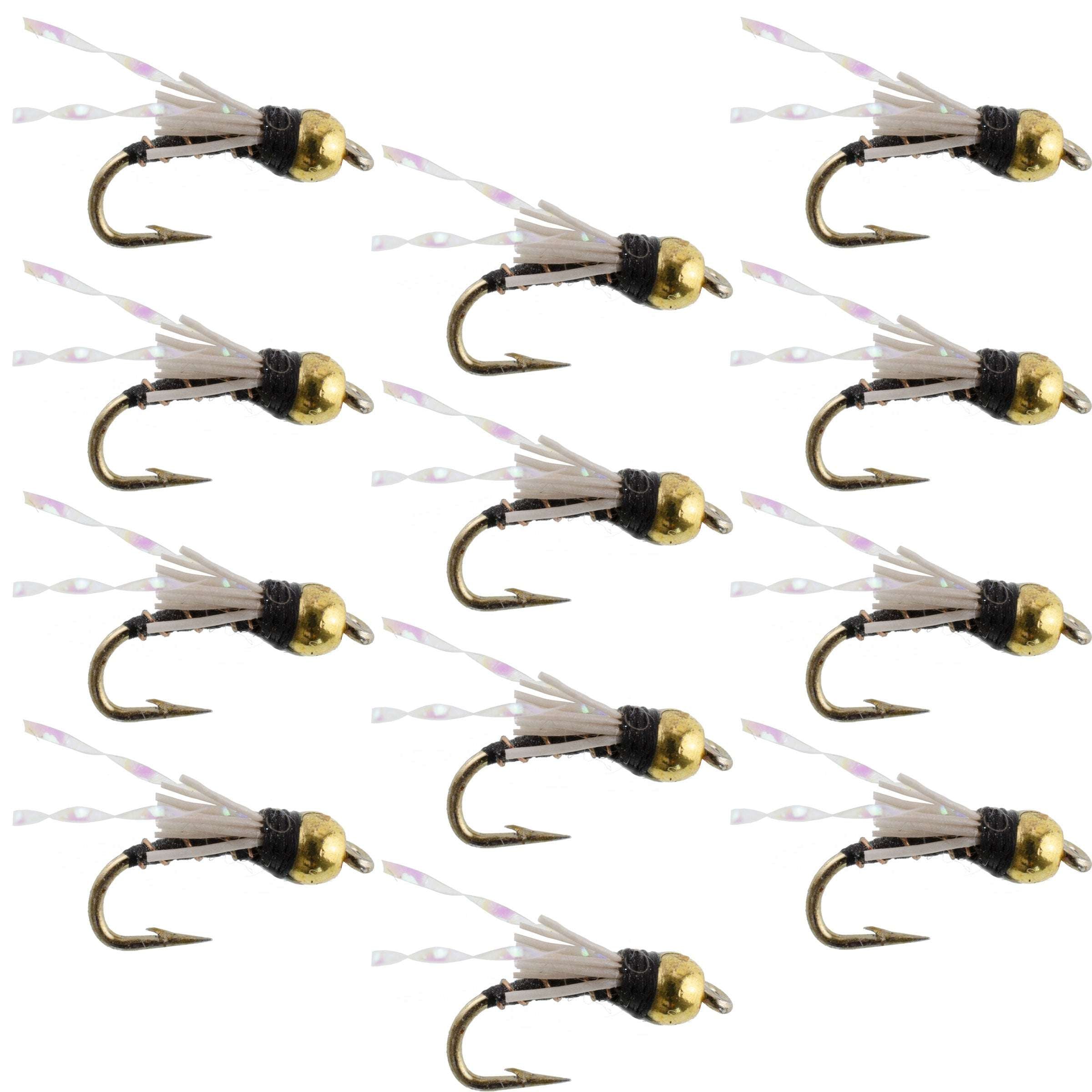 Beadhead Black 3 Dollar Dip Serendipity Nymph - 1 Dozen Flies Size 16