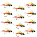 Tungsten Bead Head Nicks Prince Special Nymph Fishing Flies - 12 Flies Hook Size 14