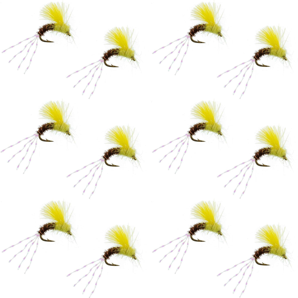 CDC Pale Morning Dun Emerger PMD Fishing Fly - 12 Flies Size 16