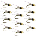 Beadhead Olive 3 Dollar Dip Serendipity Nymph - 1 Dozen Flies Size 18