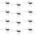 Barbless Pats Rubber Legs Tungsten Jig Black Euro Nymph 12 Flies #6