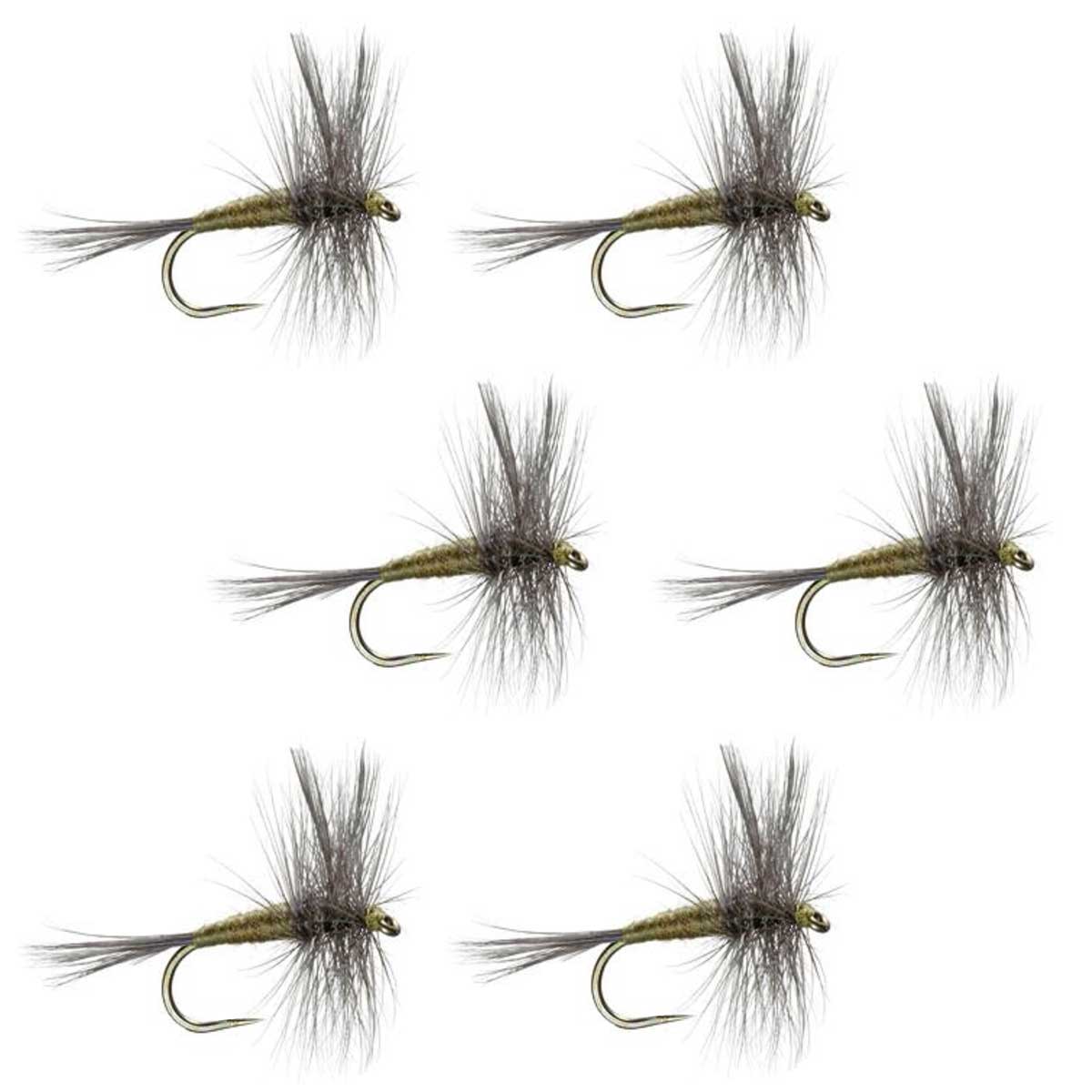 Barbless Blue Winged Olive BWO Trout Dry Fly Fishing Flies - 6 Flies Size 18