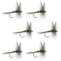 Barbless Blue Winged Olive BWO Trout Dry Fly - 6 Flies Size 14