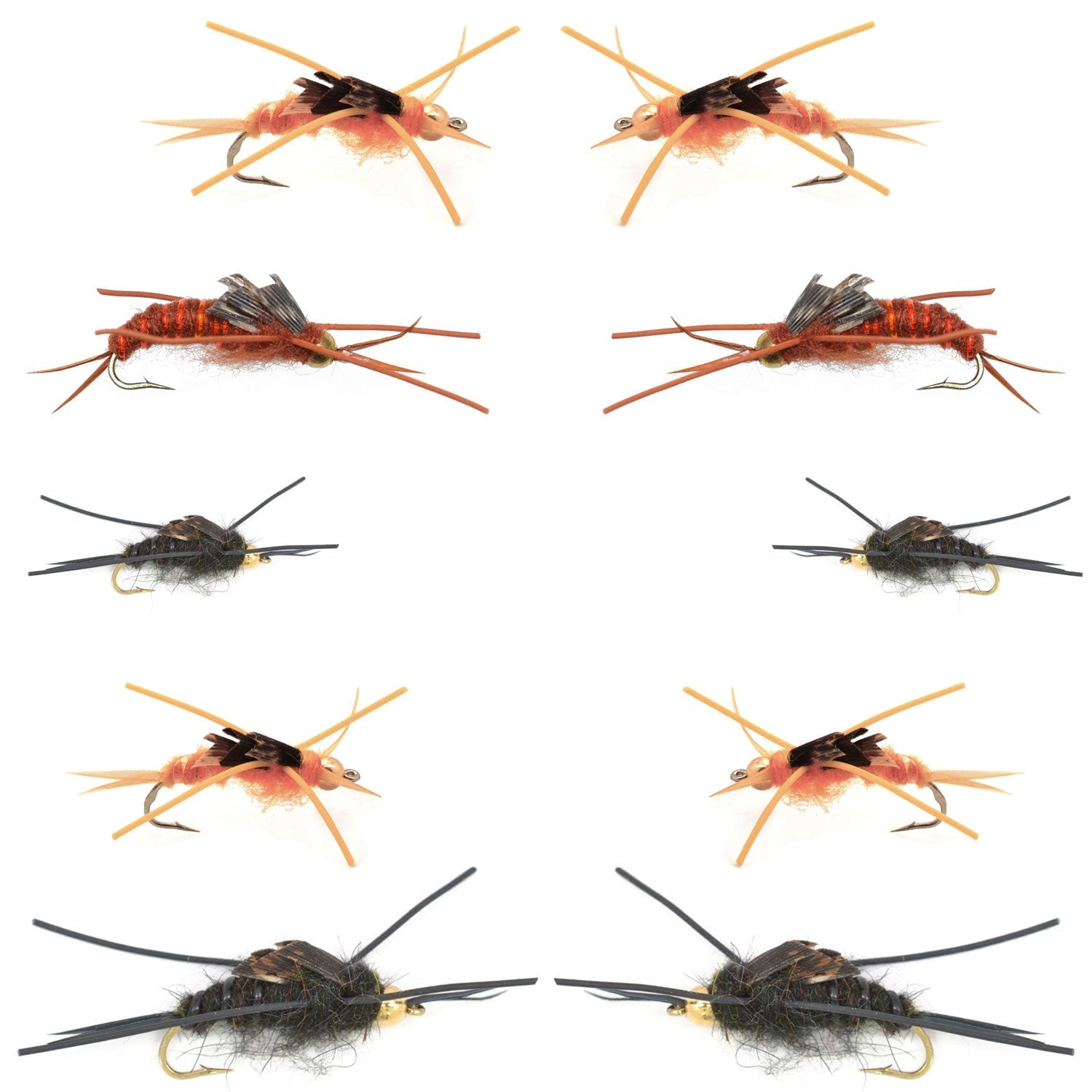 Basics Collection - Kaufmann's Tungsten Stonefly Nymphs 10 Flies  #4-12