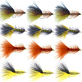 Bead Head Crystal Woolly Bugger Streamer Set -  12 Flies - Hook Size 8