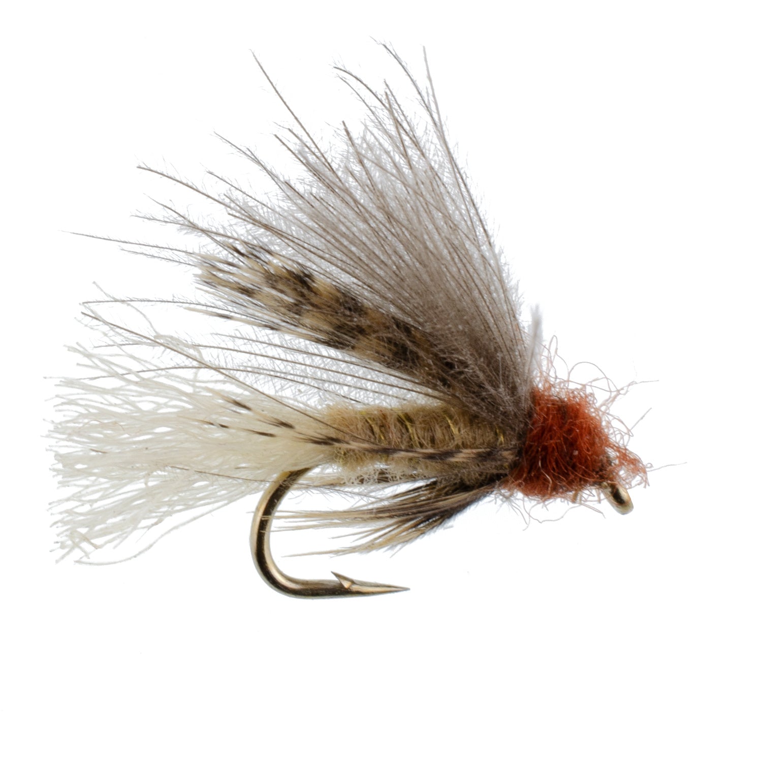 3 Pack Tan CDC Caddis Emerger Flies Hook Size 14