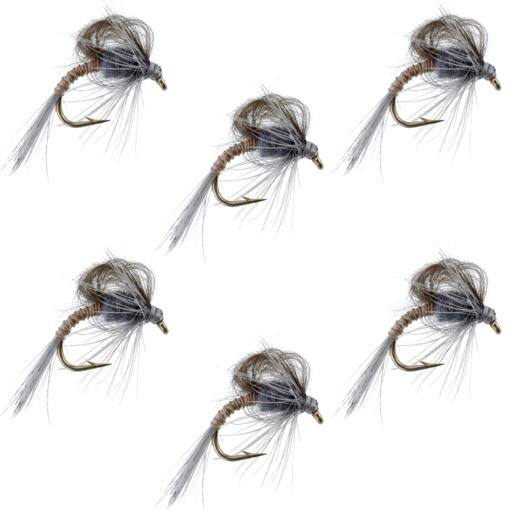 CDC Loop Wing Adams Emerger Fly 6 Flies - Hook Size 18