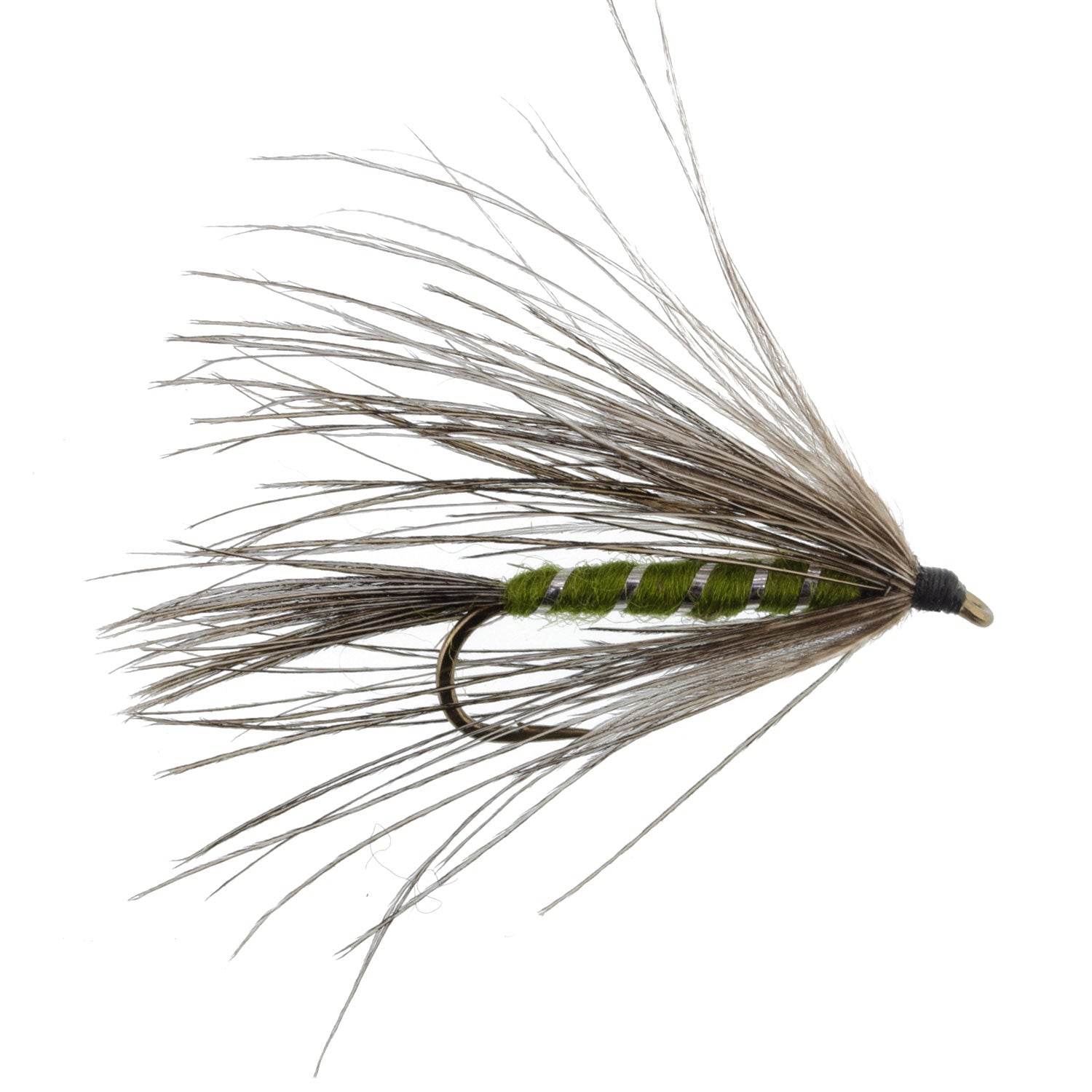Carey Special Soft Hackle Grouse and Olive Wet Fly - 12 Flies Hook Size 10