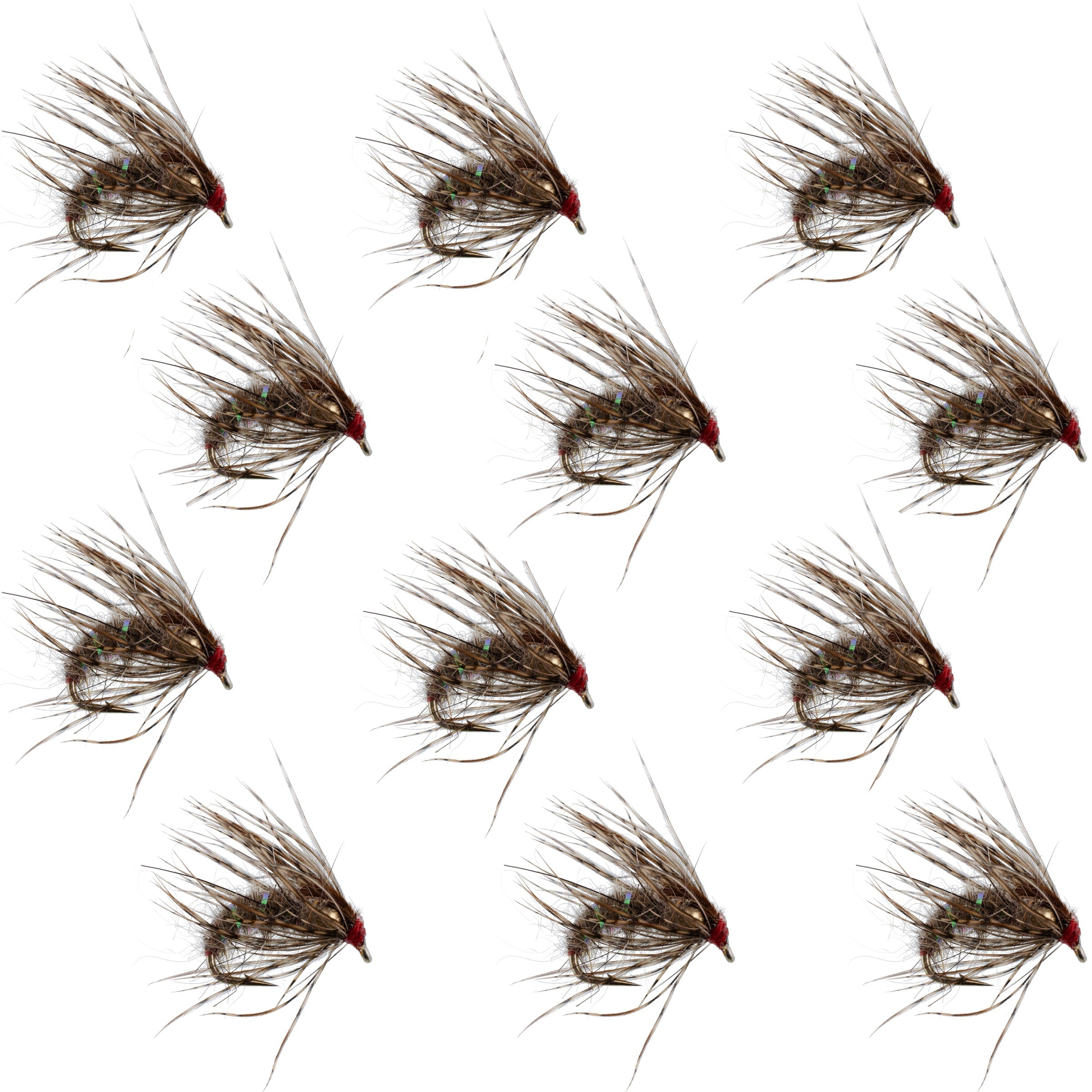 Hares Ear Holy Grail Caddis Pupa Emerger 12 Flies Hook Size 12