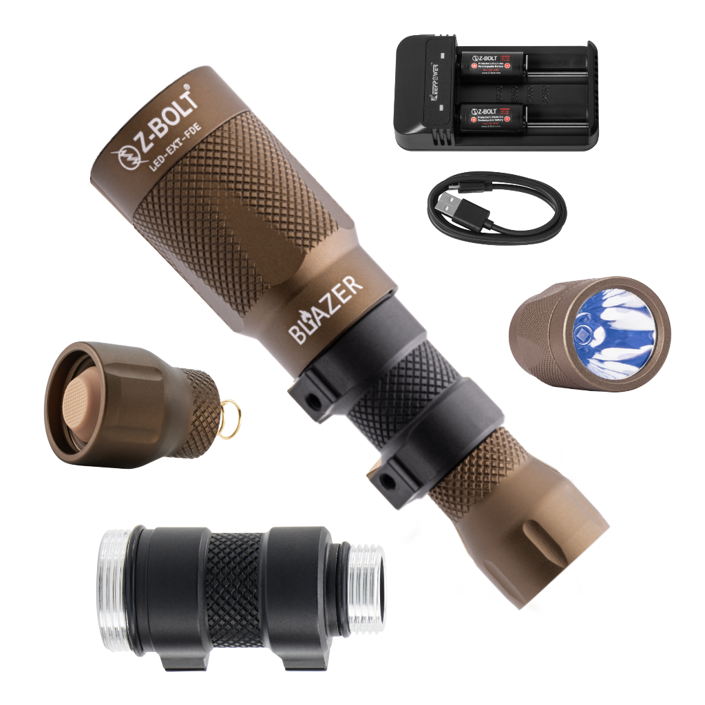 18350 LED Rifle Mounted Light - 6x Anodized Colors