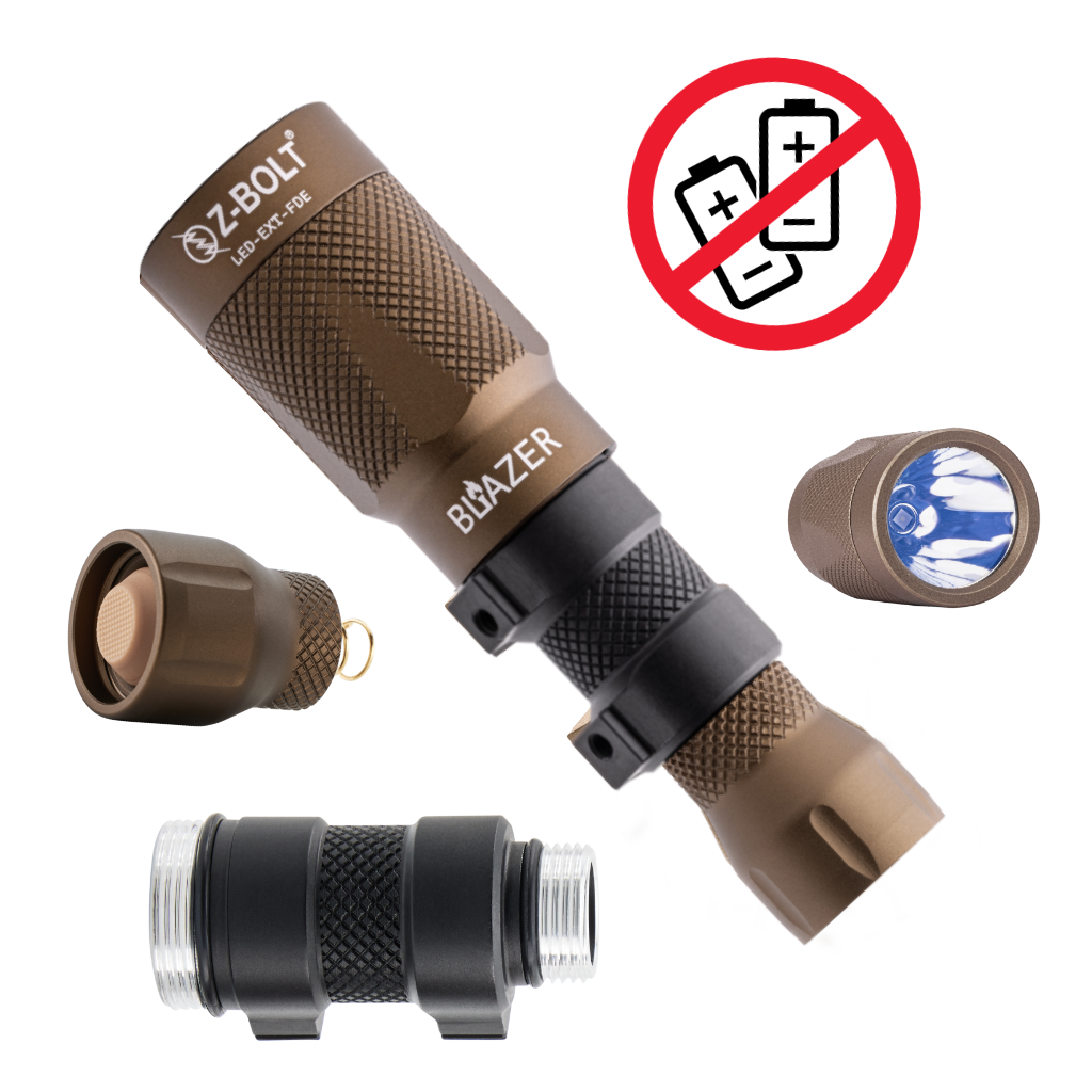 18350 LED Rifle Mounted Light - 6x Anodized Colors