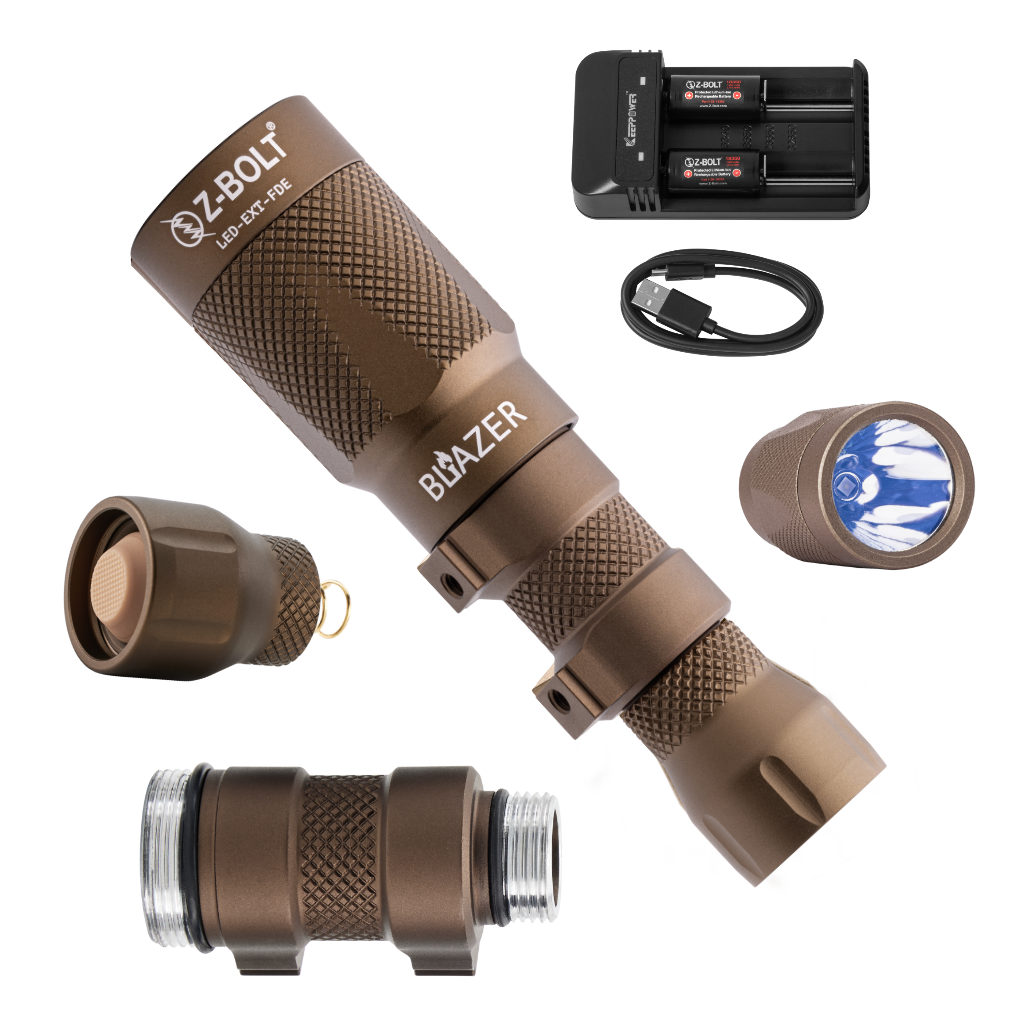 18350 LED Rifle Mounted Light - 6x Anodized Colors
