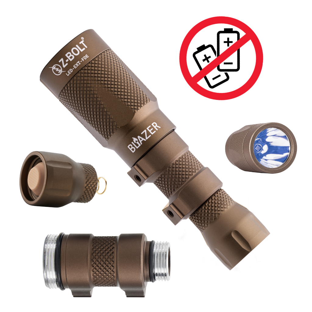 18350 LED Rifle Mounted Light - 6x Anodized Colors