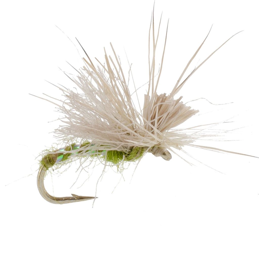 Olive Missing Link Caddis or Mayfly Flies Hook 12 Flies Size 18