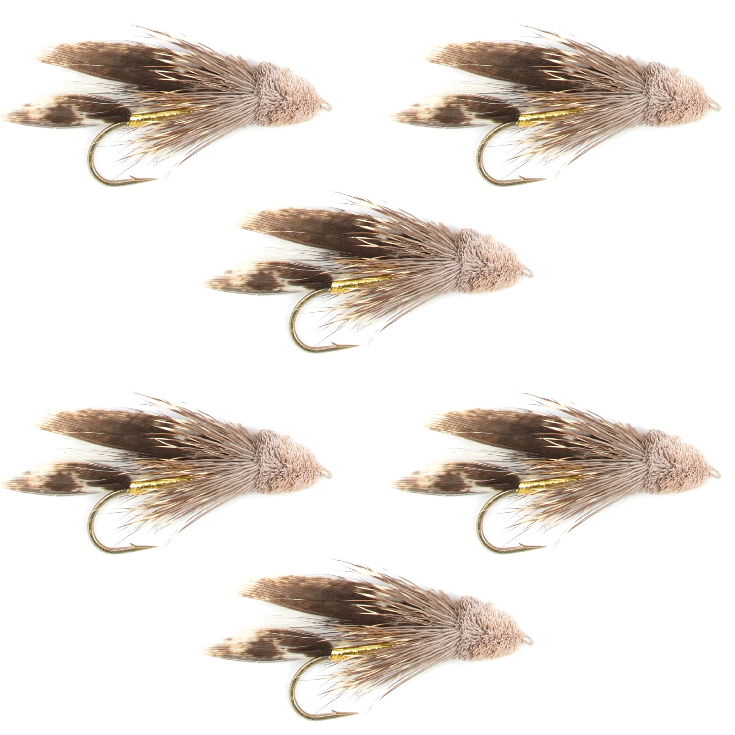 Muddler Minnow Streamer Fly - 6 Flies Size 6