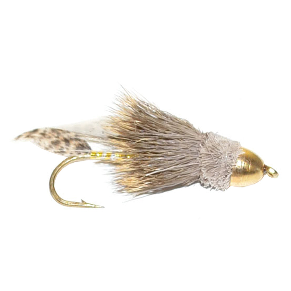 Cone Head Muddler Minnow Trout and Bass Streamer Fly - 6 Flies Size 8