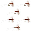 Poly Wing Rusty Spinner Mayfly 6 Flies Hook Size 16