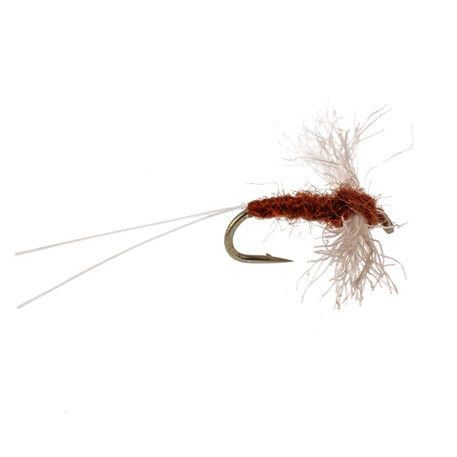 3 Pack Poly Wing Rusty Spinner Mayfly Flies Hook Size 16