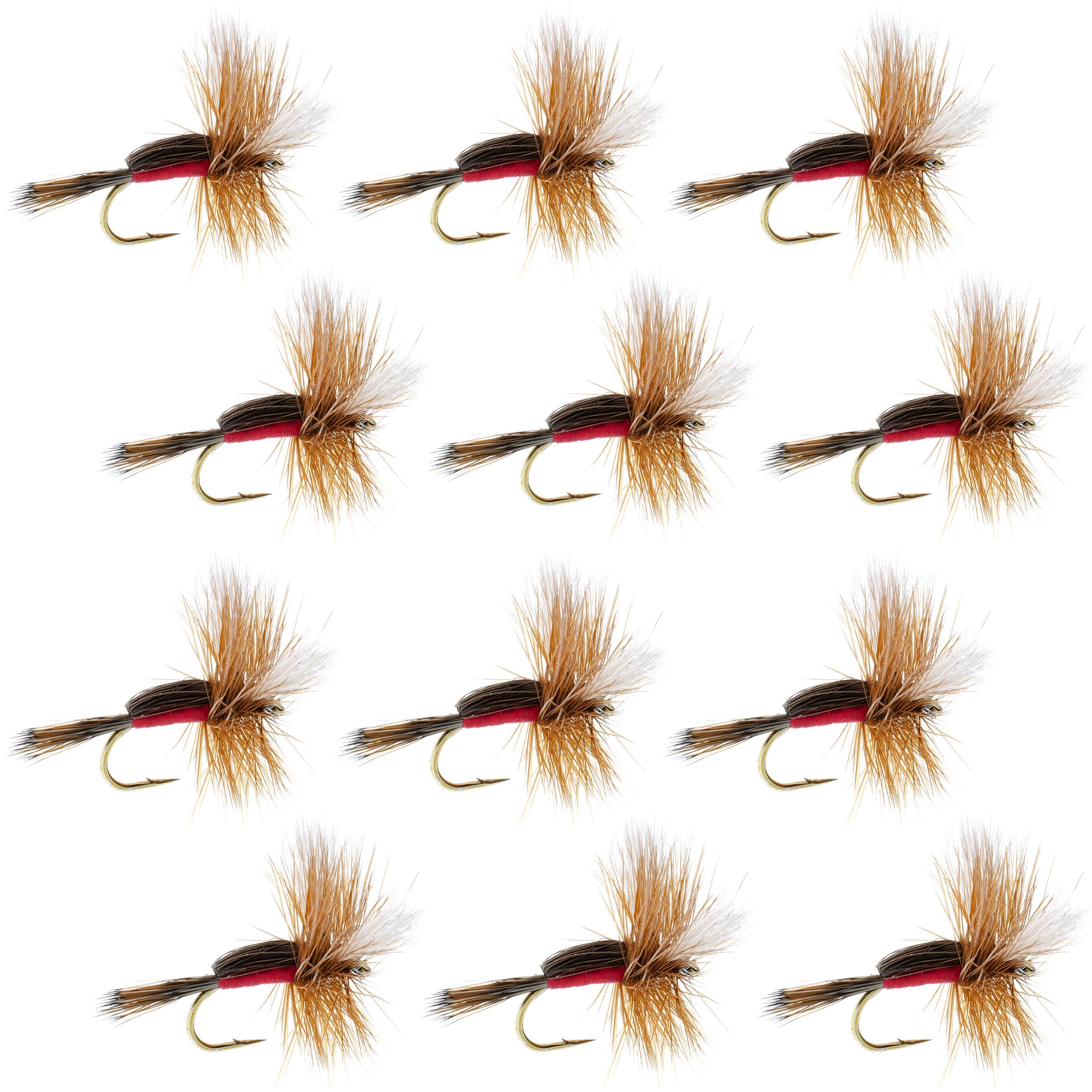 Royal Humpy Classic Hair Wing Dry Fly - 12 Flies Size 8