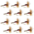 Royal Humpy Classic Hair Wing Dry Fly - 12 Flies Hook Size 14