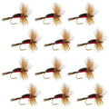 Royal Humpy Classic Hair Wing Dry Fly - 12 Flies Size 16