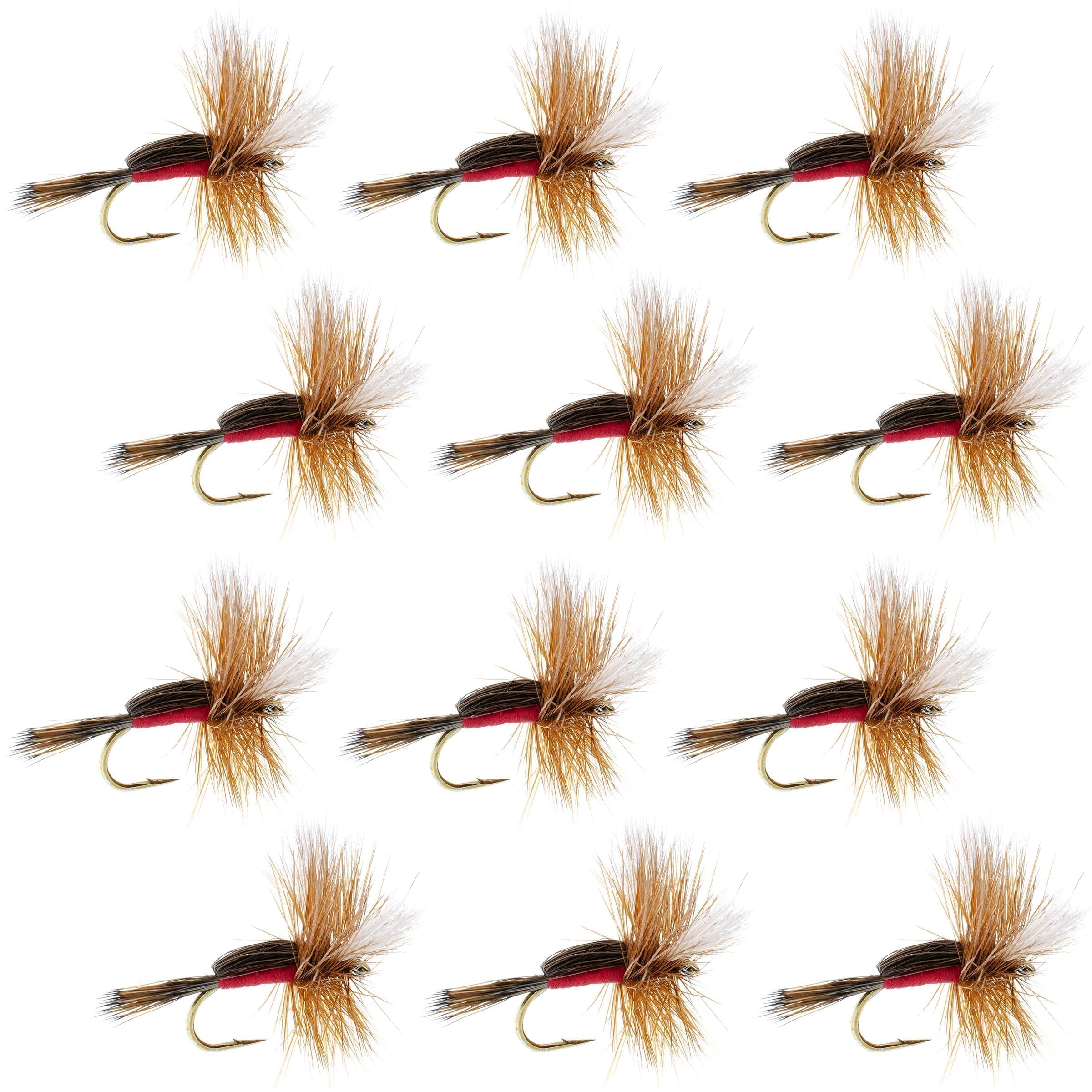 Royal Humpy Classic Hair Wing Dry Fly - 12 Flies Size 16