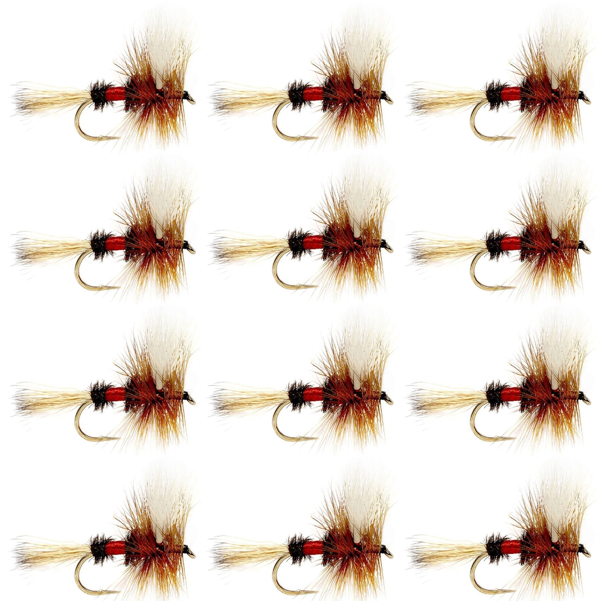 Royal Wulff Classic Trout Dry Fly Fishing Flies - 12 Flies Size 8