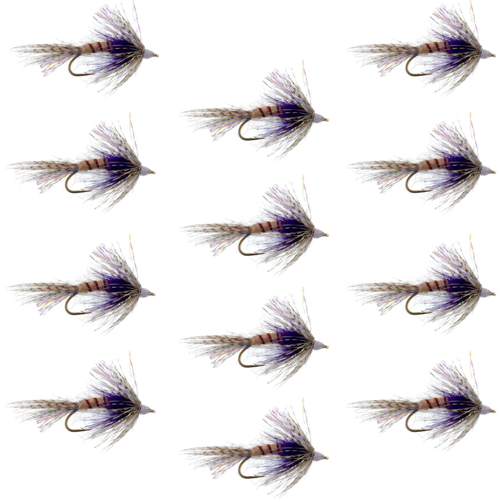 Purple Shakey Bealy Fall Soft Hackle Wet Fly - 1 Dozen Flies Hook Size 10