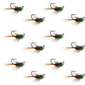 Tungsten Bead Tactical CDC Frenchie  Nymph Euro Fly - 12 Flies Size 12