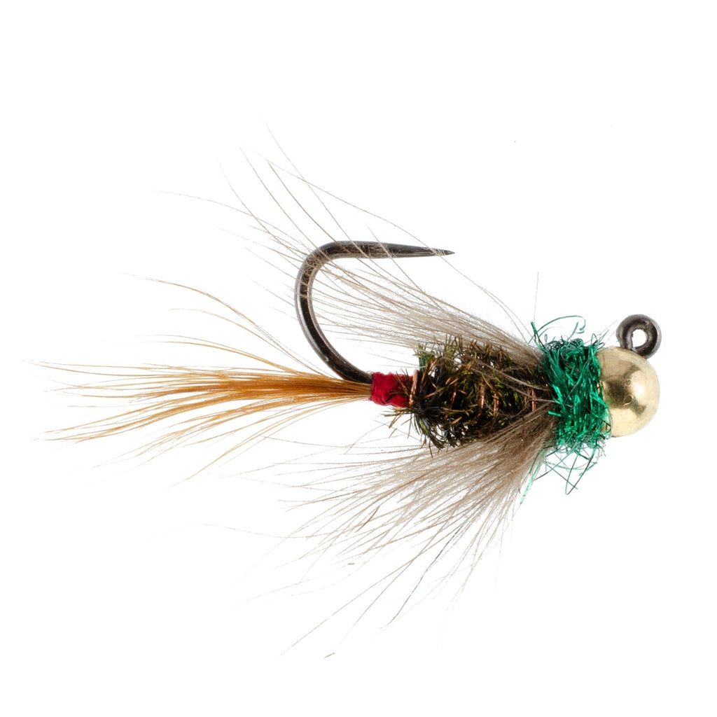 Tungsten Bead Tactical CDC Frenchie  Nymph Euro Fly - 12 Flies Size 14