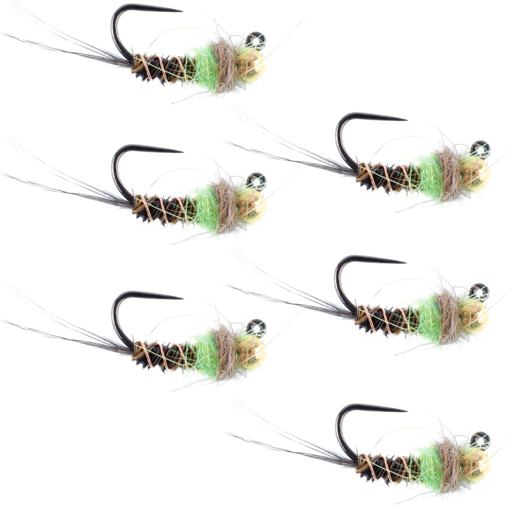 Tungsten Soft Hackle Pheasant Tail Tactical Euro Jig - 12 Flies Size 12