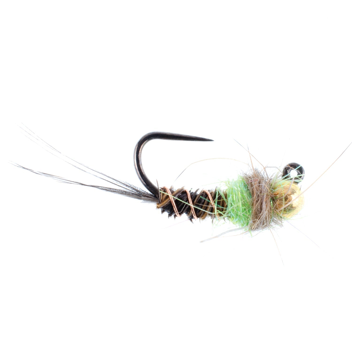 Tungsten Hot Spot Pheasant Tail Tactical Jig Euro Fly - 12 Flies Size 14