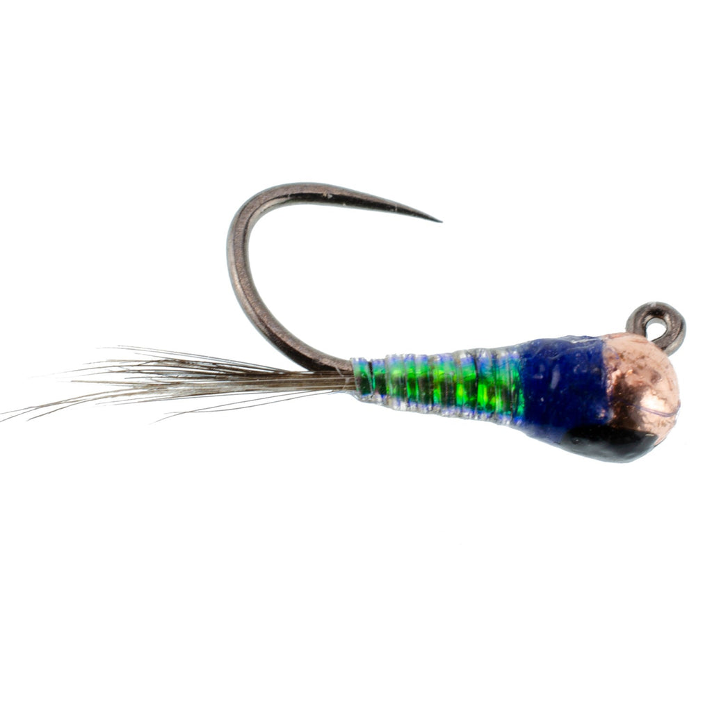 Tungsten Gasolina Perdigon Tactical Jig Euro Nymph Fly - 6 Flies Size 18