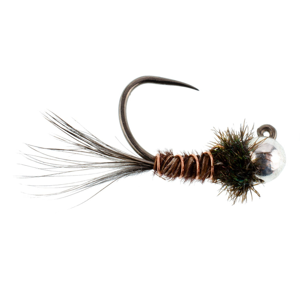 Tungsten Pheasant Tail Tactical Nymph Euro Jig - 6 Flies Size 16