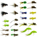 Bass Bug Collection - 24 Spun Hair Bass  Flies - Hook Sizes 2,4, 6, 8
