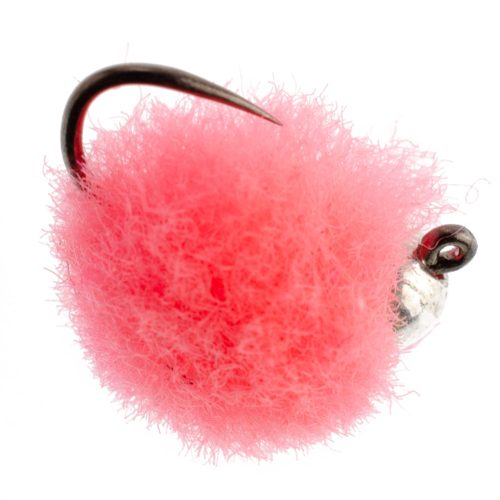 Tungsten Bead Tactical Euro Hot Pink Jig Egg Barbless Czech Nymph Fly - 6 Flies Size 16